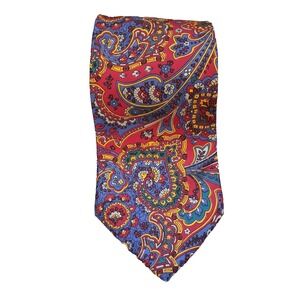 Vintage Creazioni‎ Nada Florence Italy 100% Silk Geometric Necktie Made in Italy